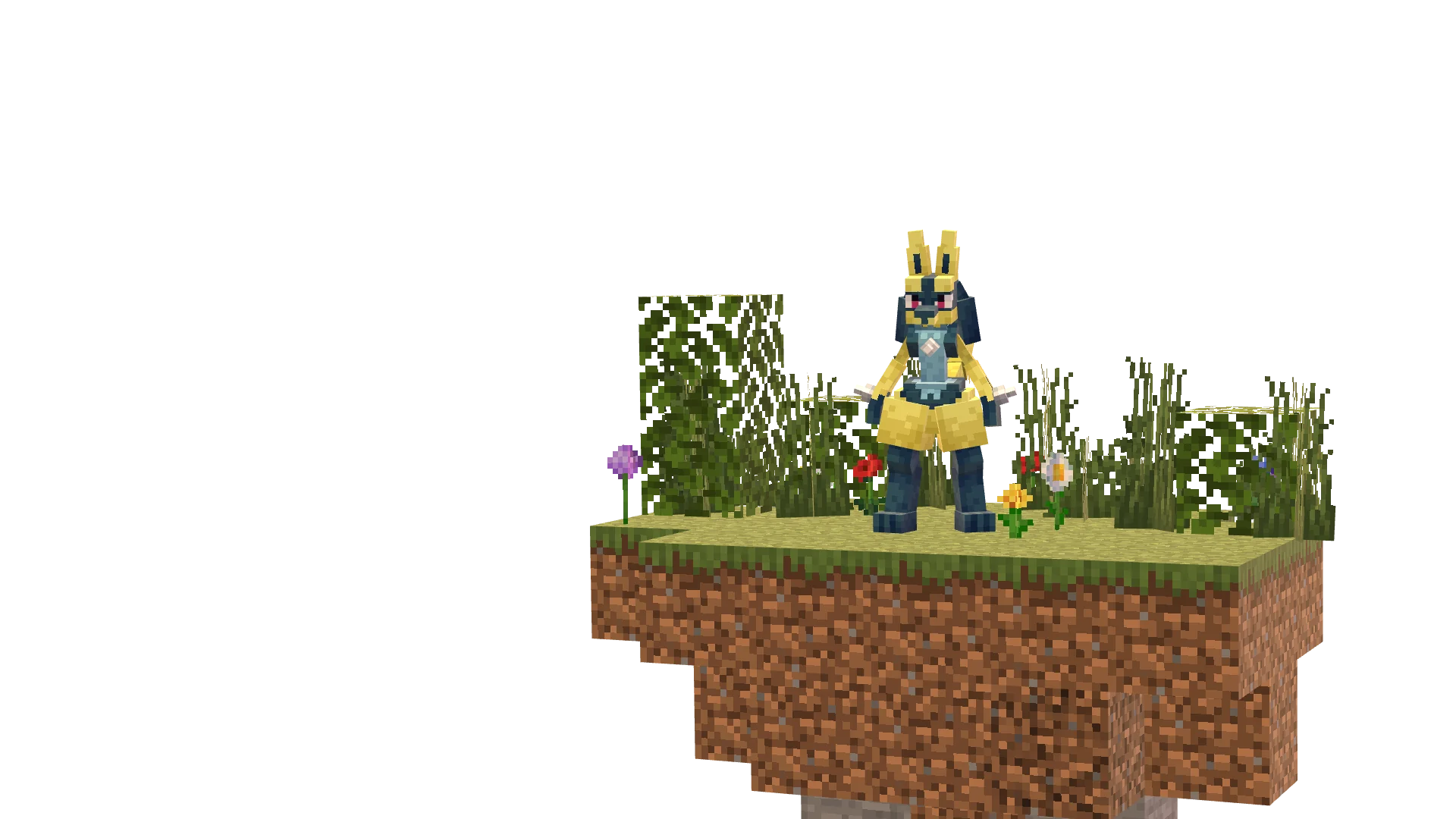 Un Lucario shiny sur son île